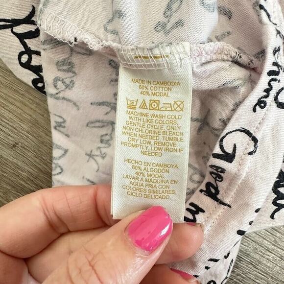 KATE SPADE Sleep Shirt Womens Large Pink & Black Dream A Little Dream Nightgown - Picture 4 of 6